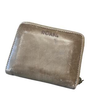 Roan Mia Leather Coin Purse in Olive Green